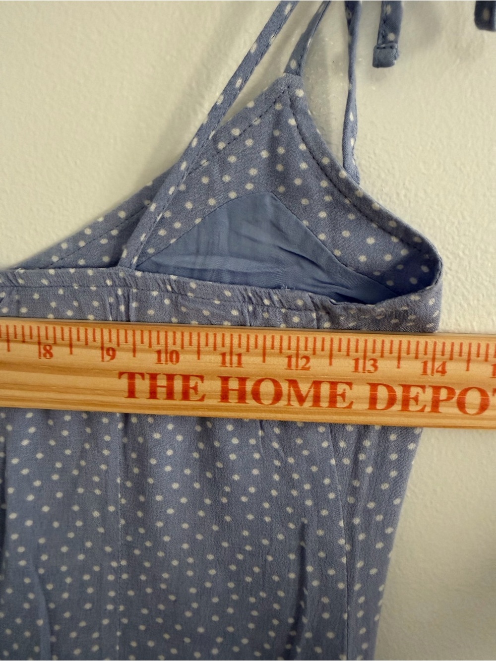 Abercrombie & Fitch Light Blue Polka Dot Tie-Strap Mini Dress - Picture 8 of 9